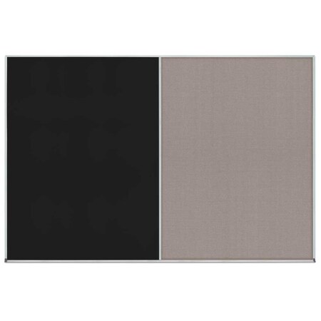 United Visual Products Enclosed Corkboard, 1 Door, 18"x24", 4" Fra UV3407-WHITE-AMETHY